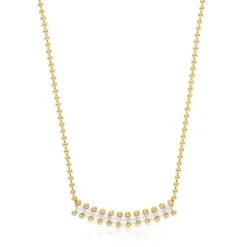 Gargantilla con baño de oro de 18 kt sobre plata y perlas cultivadas Gloss^TOUS Outlet