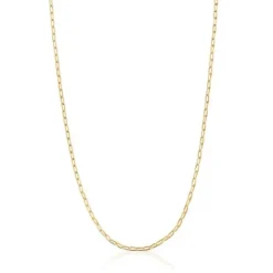 Gargantilla con baño de oro de 18 kt sobre plata con anillas ovales 50 cm Basics^TOUS Hot