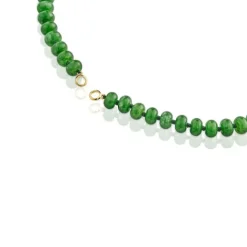 Gargantilla con baño de oro 18 kt sobre plata y cuarzita verde Hold Oval^TOUS Outlet