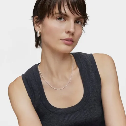 Gargantilla de plata cordón 50 cm Basics^TOUS Outlet