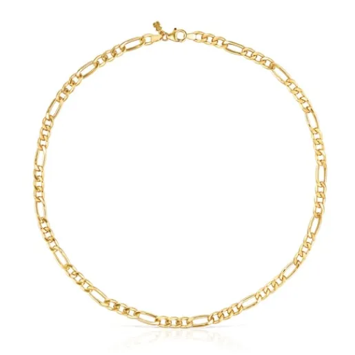 Gargantilla mix barbada con baño de oro de 18 kt sobre plata Chain^TOUS Clearance