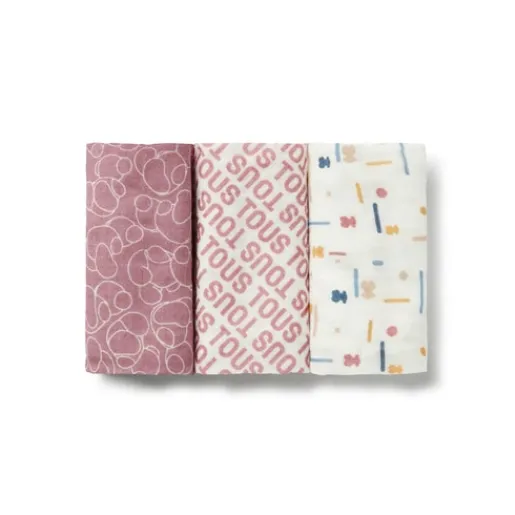 Muselina pack de 3 MMuse rosa^TOUS