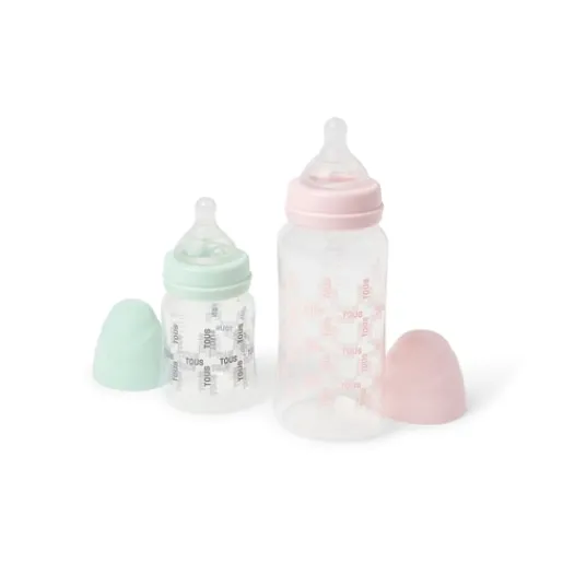Pack 2 biberones de bebé Square rosa^TOUS Discount