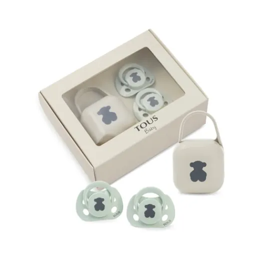 Pack 2 chupetes Bear Verde^TOUS Hot