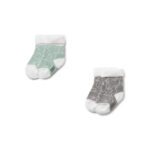 Pack de 2 pares de calcetines de bebé SSocks verde^TOUS