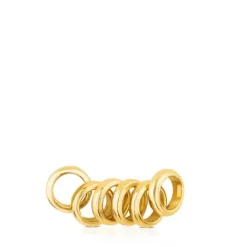 Pack de Anillas con baño de oro 18 kt sobre plata Hold^TOUS New