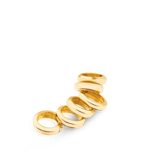Pack de Anillas con baño de oro 18 kt sobre plata Hold^TOUS New