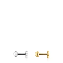 Pack de piercings de oreja de acero IP dorado y plateado MANIFESTO^TOUS Clearance