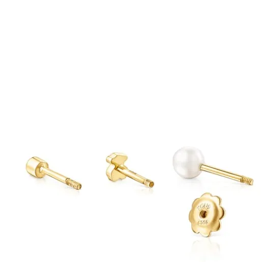 Pack de Piercings de oreja Pearl de con diamante y perla^TOUS New