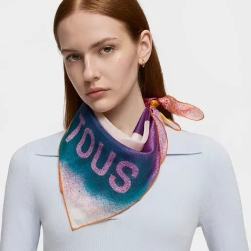 Pañuelo cuadrado beige Heart^TOUS New