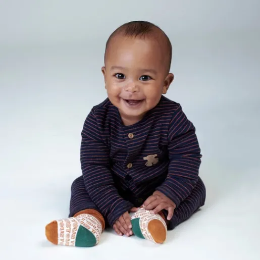 Pelele de bebé a rayas Blue azul marino^TOUS New