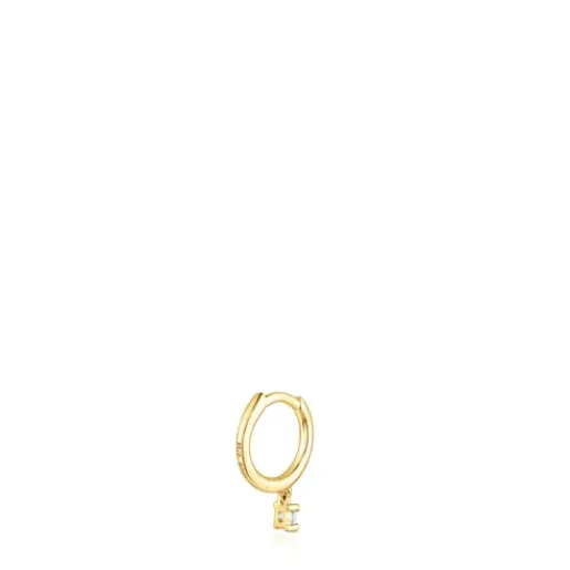 Pendiente aro de oro y diamante Basics^TOUS Online