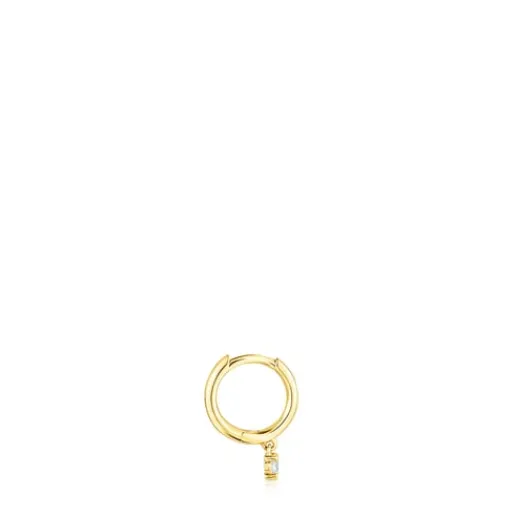 Pendiente aro de oro y diamante Basics^TOUS Online