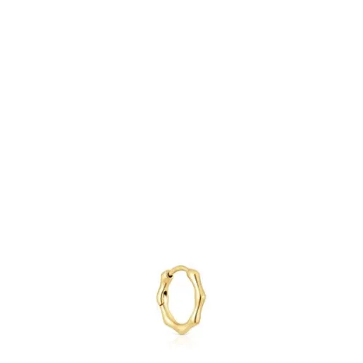Pendiente aro individual de oro con detalles Basics^TOUS Sale