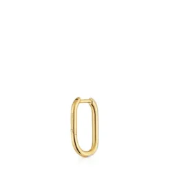 Pendiente individual de aro bicolor millgrain Basics^TOUS Outlet