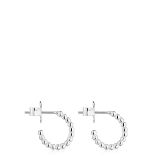Pendientes aro cortos bolas de plata 10 mm Basicos^TOUS