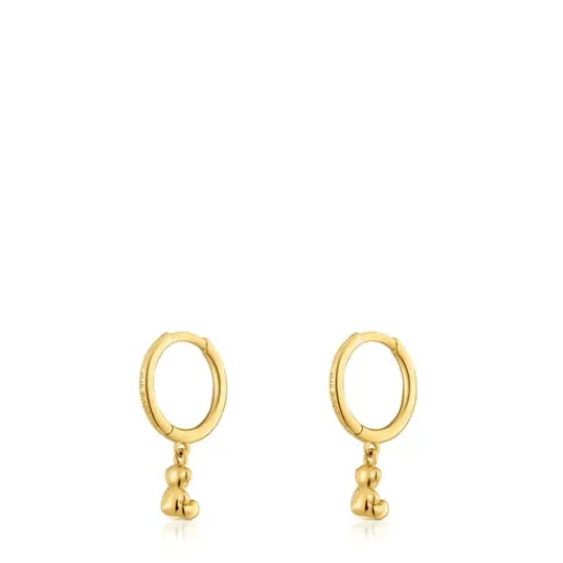 Pendientes aro de oro y detalle oso Bold Bear^TOUS