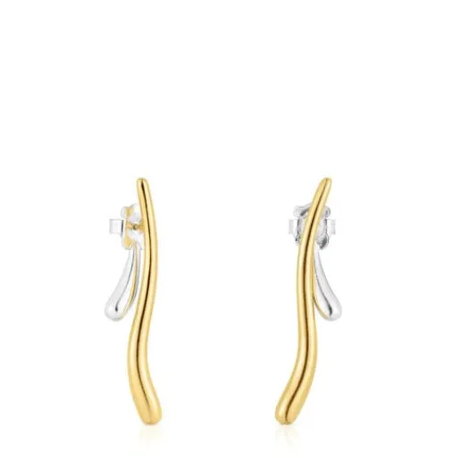 Pendientes bicolor doble onda New Hav^TOUS Best