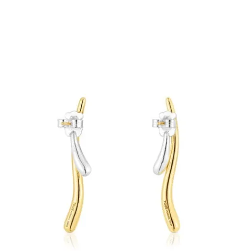 Pendientes bicolor doble onda New Hav^TOUS Best