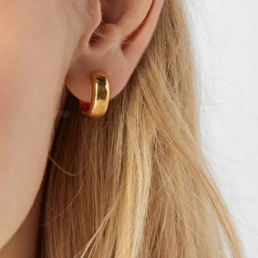 Pendientes con baño de oro 18 kt sobre plata Basics^TOUS Sale
