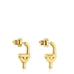 Pendientes con baño de oro 18 kt sobre plata MANIFESTO^TOUS