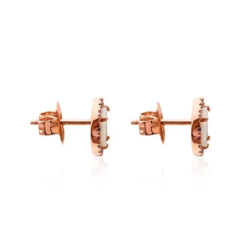 Pendientes con baño de oro rosa 18 kt sobre plata y nácar y zafiro multicolor Camille^TOUS Clearance