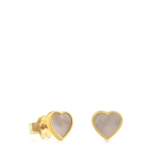 Pendientes corazón de y nácar XXS^TOUS Clearance