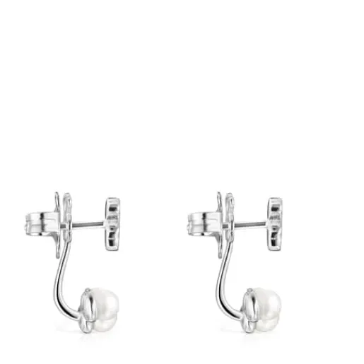 Pendientes cortos de plata con perlas Nocturne^TOUS Online