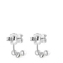 Pendientes cortos de plata con perlas Nocturne^TOUS Online