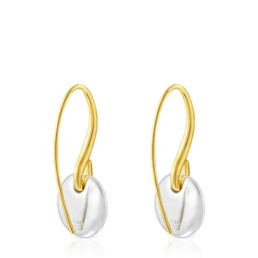 Pendientes cortos luna bicolor Luah^TOUS Outlet