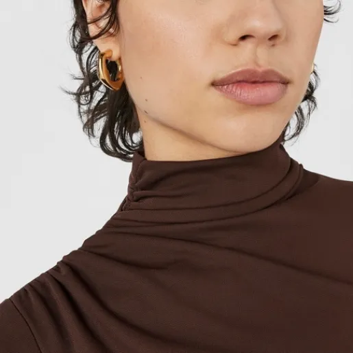 Pendientes de aro con baño de oro 18 kt sobre plata Tabit^TOUS Best