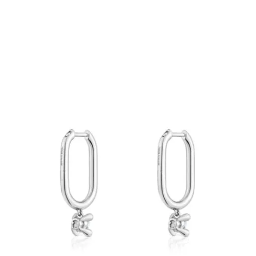 Pendientes de aro de platino con diamantes creados en laboratorio 0,36 ct Shine LGD^TOUS Sale