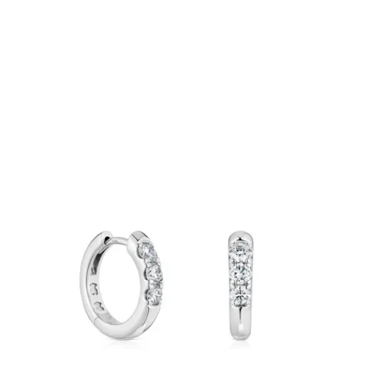 Pendientes de aro de platino con diamantes creados en laboratorio Les Classiques LGD^TOUS Best