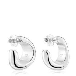 Pendientes de aro de plata Galia Basics^TOUS