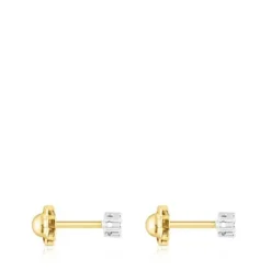 Pendientes de oro blanco y diamantes 0,08ct Diamonds^TOUS