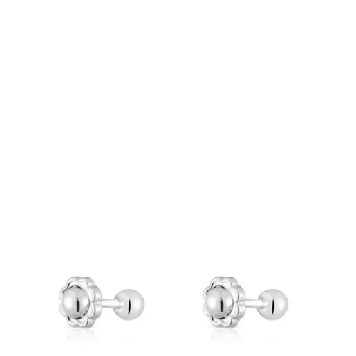 Pendientes de oro blanco 3 mm Basics^TOUS