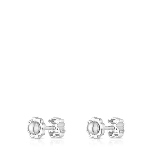 Pendientes de oro blanco con diamantes Silueta^TOUS Clearance