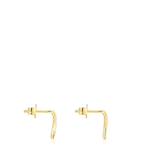 Pendientes de oro con diamantes Bent^TOUS Hot