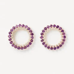 Pendientes de con diamantes y amatistas ATELIER^TOUS