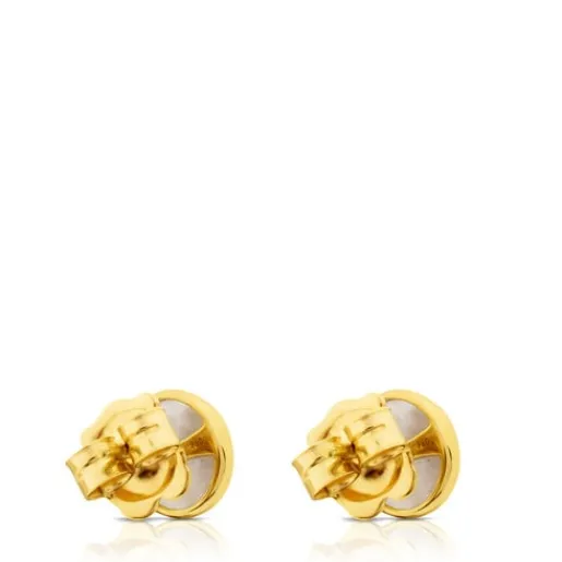 Pendientes de oro con nácar 0,8cm. Camee^TOUS Outlet