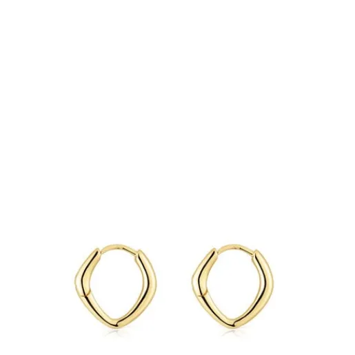 Pendientes de oro cortos con aro púa Basics^TOUS Outlet