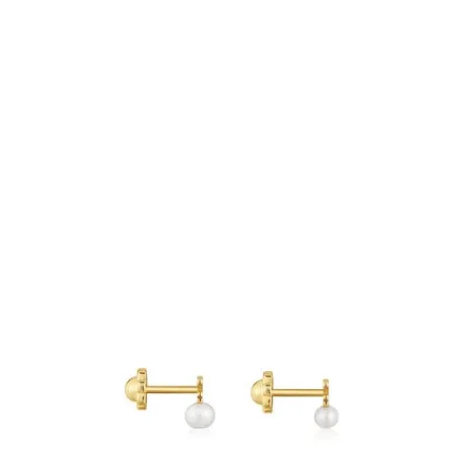 Pendientes de motivo oso con perla cultivada Puppies^TOUS Outlet