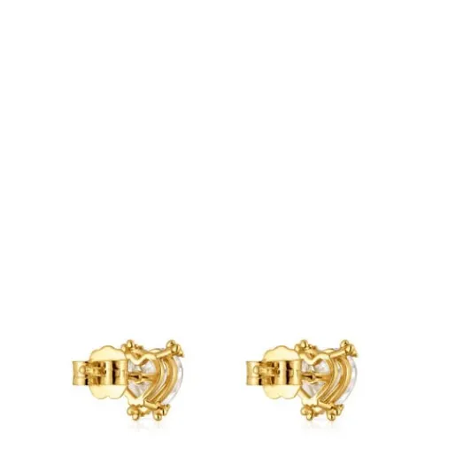 Pendientes de oro y cuarzo cristal de roca Color Pills^TOUS Hot
