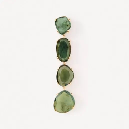 Pendientes de oro y turmalinas verdes ATELIER UNIQUE PIECES^TOUS New