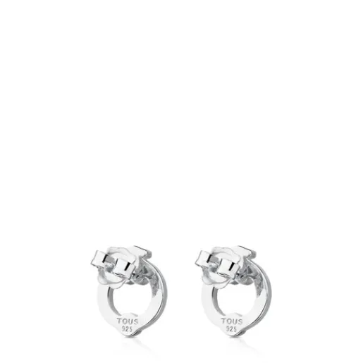 Pendientes de plata con perla motivo oso Super Power^TOUS Hot