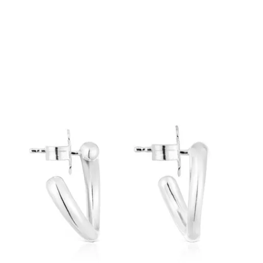 Pendientes de plata círculo New Hav^TOUS Online