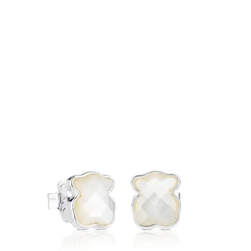 Pendientes de y nácar facetado motivo oso Color^TOUS Outlet
