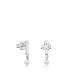 Pendientes de plata y perlas Straight^TOUS Best