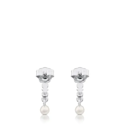Pendientes de plata y perlas Straight^TOUS Best
