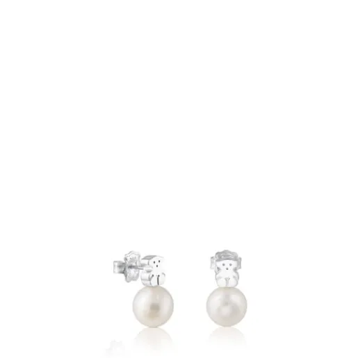 Pendientes de plata y perlas cultivadas motivo oso Sweet Dolls^TOUS Clearance